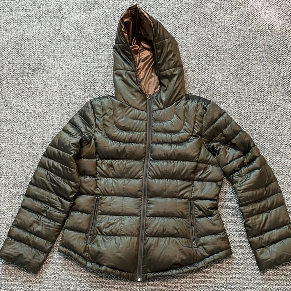Bernardo Metallic Brown Puffer Jacket